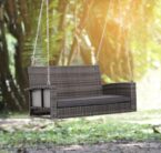 Wicker Hanging Swing Bench